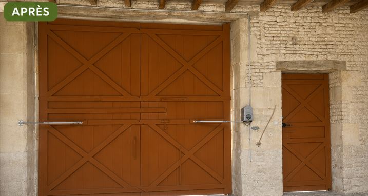 Portes de grange en bois à Douzat — après travaux